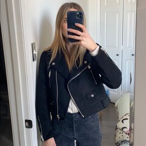 Zara Suede Motorcycle Jacket
